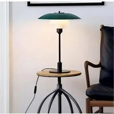 Dansk Disc Bordlampe i Metal Med Flere Lag