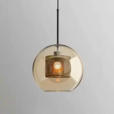 Lampe à suspension en verre créative et moderne S38