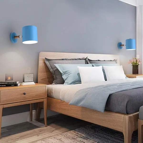 Nordic Macaron Zylinder drehbare Wandleuchte S42