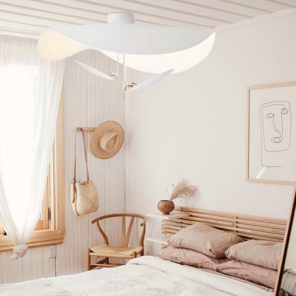 Modern Lederam Manta LED Pendellampa / Taklampa För Sovrum