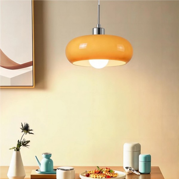 Lampe à suspension en verre Bauhaus nordique S47
