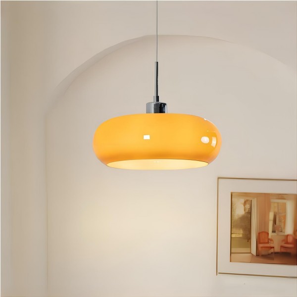 Lampe à suspension en verre Bauhaus nordique S47