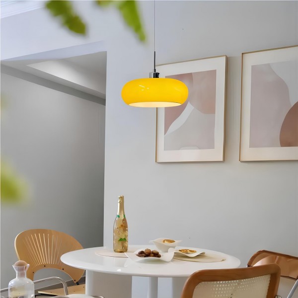 Lampe à suspension en verre Bauhaus nordique S47