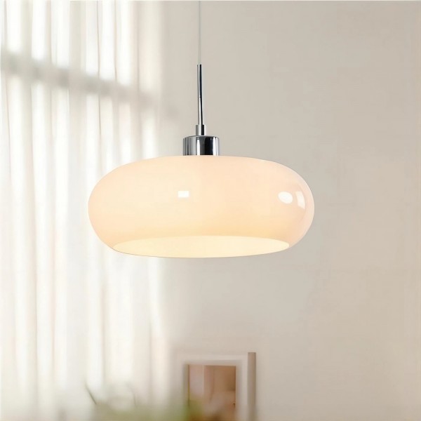 Lampe à suspension en verre Bauhaus nordique S47