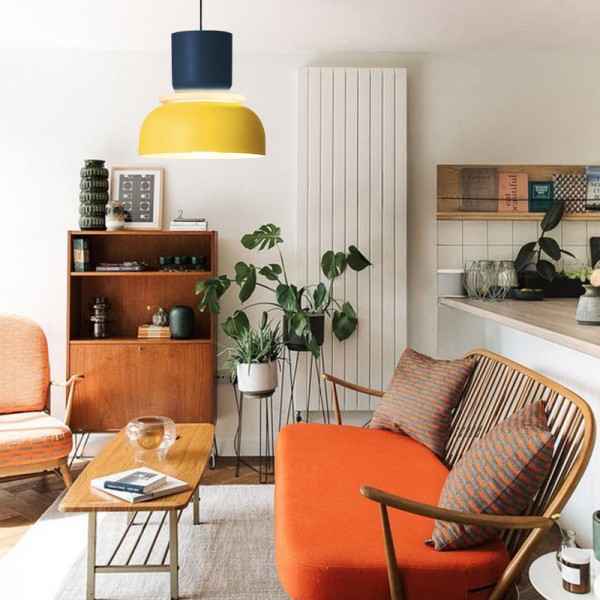 MACRI Lampada a sospensione nordica Color Block per soggiorno