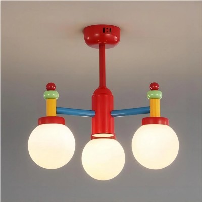 Lámpara de araña Art Decor Macaron para habitación infantil S49