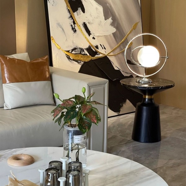 Italian Design Glass Planet Rotating Table Lamp S51