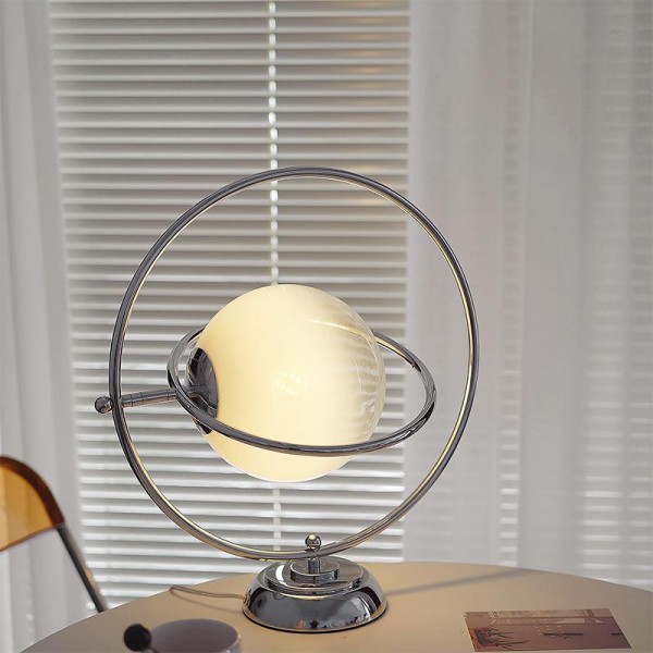 Italian Design Glass Planet Rotating Table Lamp S51