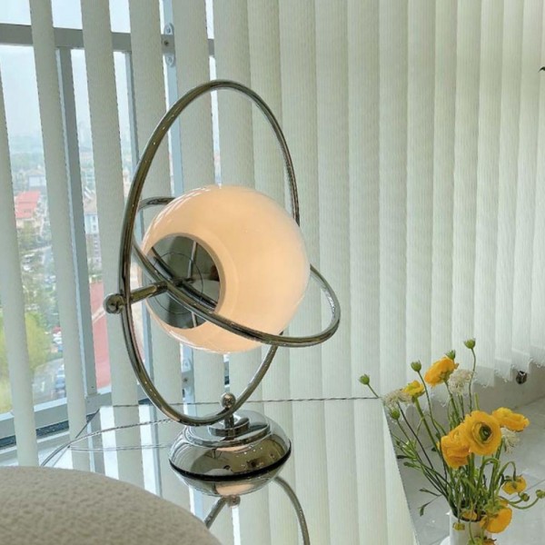 Italian Design Glass Planet Rotating Table Lamp S51