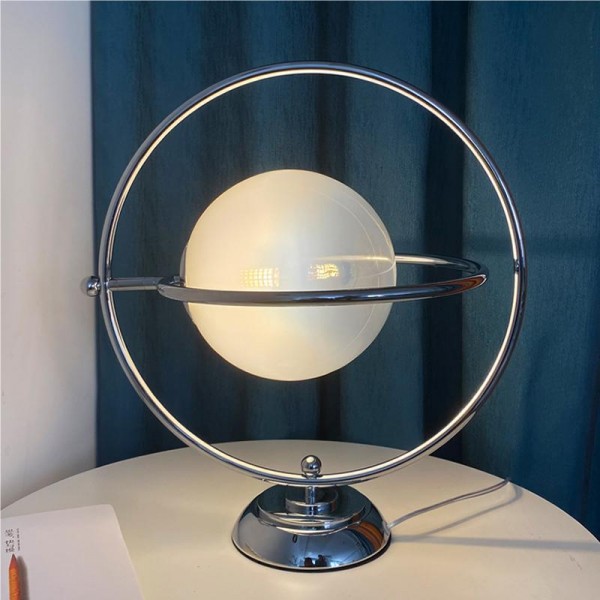 Italian Design Glass Planet Rotating Table Lamp S51