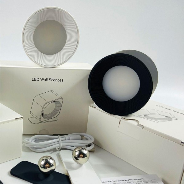 Obracana o 360°Lampa Ścienna Led Do Wnętrz S58