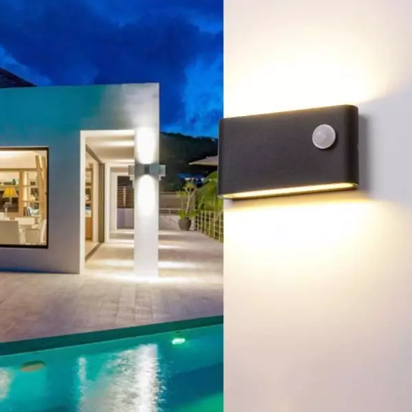 Touch Control 360° Roterbar Væglampe Med Bevægelsessensor S59