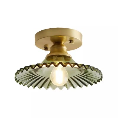 Japońska Szklana Lampa Sufitowa w Stylu Retro S60