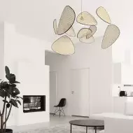 Lampada a sospensione in rattan vintage Screen Cannage