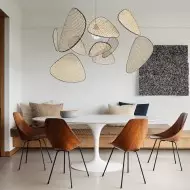 Lampada a sospensione in rattan vintage Screen Cannage