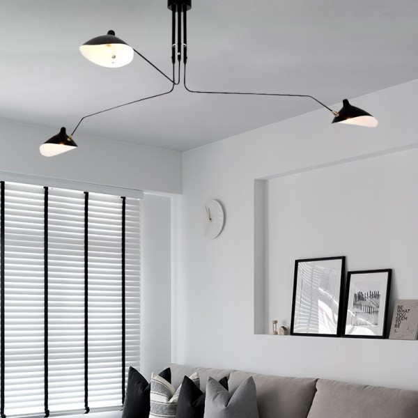 Lampada da soffitto industriale regolabile con braccio multiplo S17