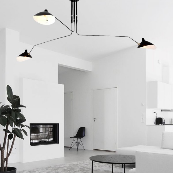 Lampada da soffitto industriale regolabile con braccio multiplo S17