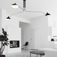 Lampada da soffitto industriale regolabile con braccio multiplo S17