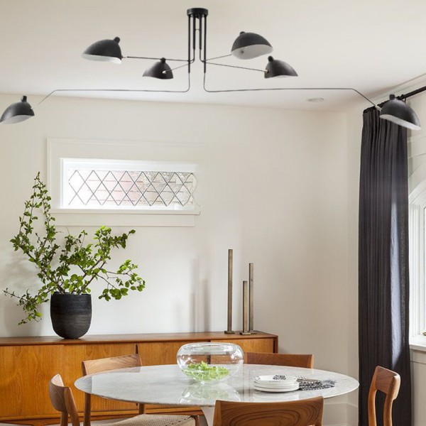 Lampada da soffitto industriale regolabile con braccio multiplo S17