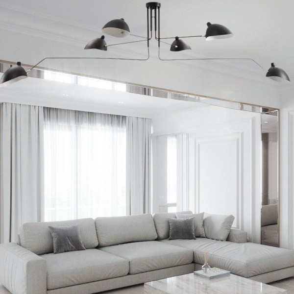 Lampada da soffitto industriale regolabile con braccio multiplo S17