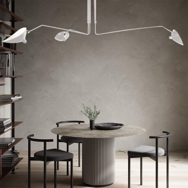 Lampada da soffitto industriale regolabile con braccio multiplo S17
