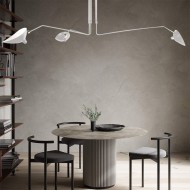 Lampada da soffitto industriale regolabile con braccio multiplo S17