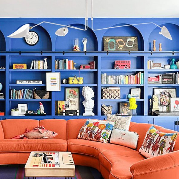 Lampada da soffitto industriale regolabile con braccio multiplo S17