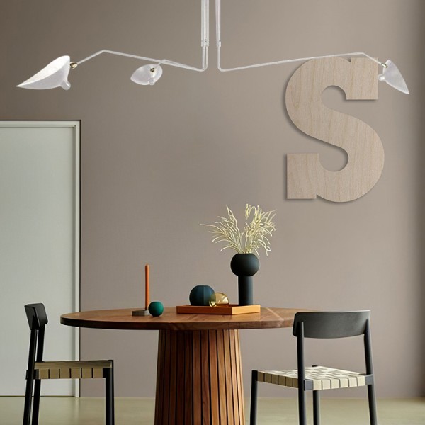 Lampada da soffitto industriale regolabile con braccio multiplo S17