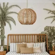 Doyle Orb Rattan-Pendelleuchte S73