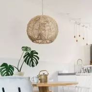 Doyle Orb Rattan-Pendelleuchte S73