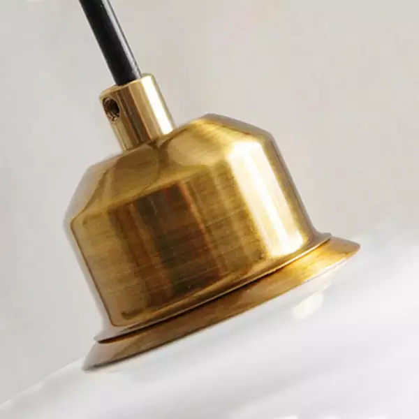 Mid-Century Art -maitovalkoinen lasinen riippuvalaisin S81