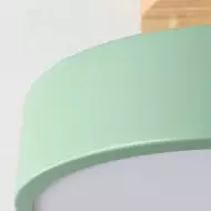 Drewniana Okrągła Lampa Sufitowa Nordic Makaronik S82