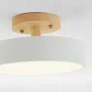 Drewniana Okrągła Lampa Sufitowa Nordic Makaronik S82