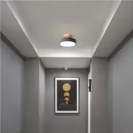 Drewniana Okrągła Lampa Sufitowa Nordic Makaronik S82