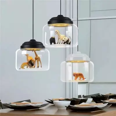 Lampe à suspension en verre Creative Little Zoo S83