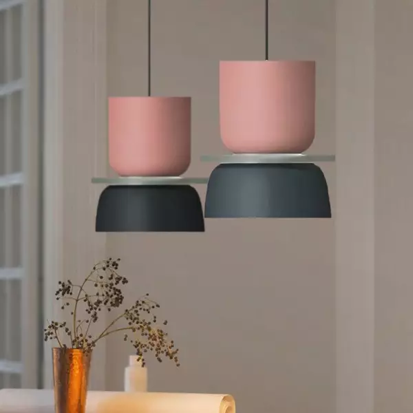 MACRI Lampada a sospensione nordica Color Block per soggiorno