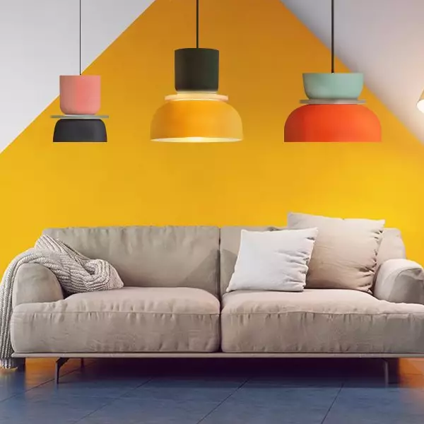 MACRI Lampada a sospensione nordica Color Block per soggiorno