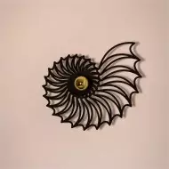 LED-Wandleuchte mit Schattenwurf aus Holz S87