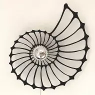 LED-Wandleuchte mit Schattenwurf aus Holz S87