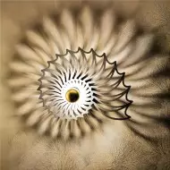 LED-Wandleuchte mit Schattenwurf aus Holz S87