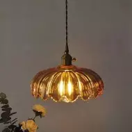 Lampa Wisząca Ze Szkła w Kształcie Płatków Retro S89