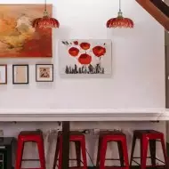 Lampa Wisząca Ze Szkła w Kształcie Płatków Retro S89