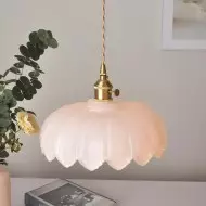 Lampa Wisząca Ze Szkła w Kształcie Płatków Retro S89