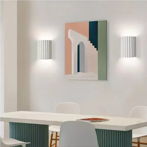 Scandinavian Ribbed Resin Fluted Wall Lamp S92