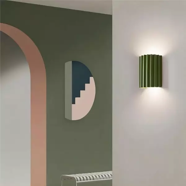 Scandinavian Ribbed Resin Fluted Wall Lamp S92