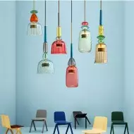Nordic Kolorowa szklana lampa wisząca Lollipop S97