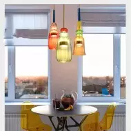 Nordic Kolorowa szklana lampa wisząca Lollipop S97