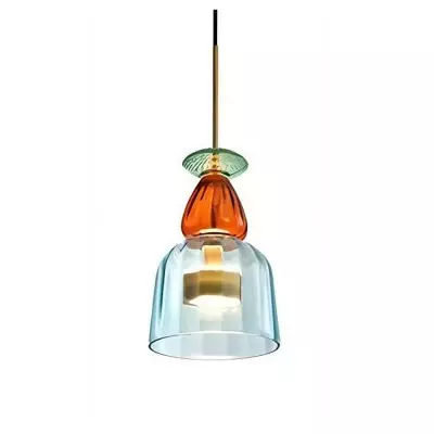 Lampe à suspension en verre colorée Nordic Lollipop S97