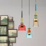 Nordic Kolorowa szklana lampa wisząca Lollipop S97