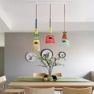 Nordic Kolorowa szklana lampa wisząca Lollipop S97